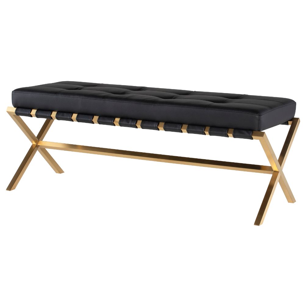 Nuevo HGTB333 AUGUSTE OCCASIONAL BENCH in BLACK
